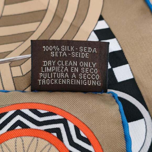 HERMES Authentic Black Silk Scarf - Picture 10 of 12